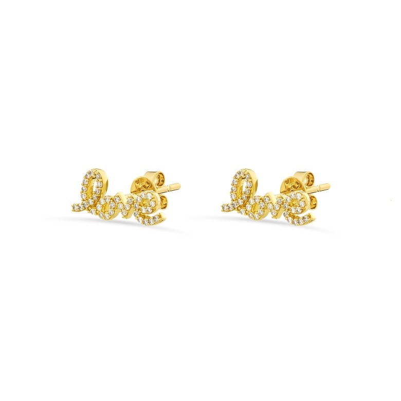 HLC - LOVE EARRING WITH DIAMONDS 1